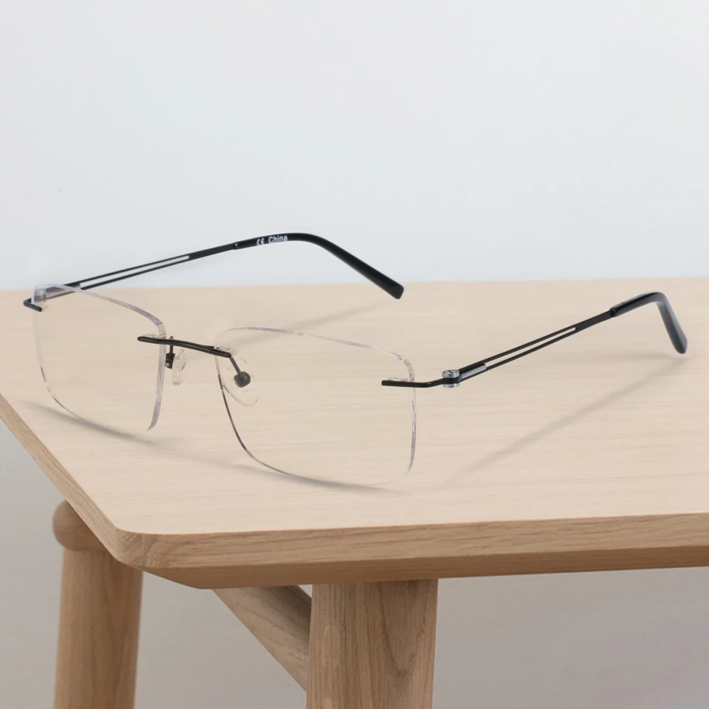 Bemore New Model High Quality Men Japan Beta Titanium Rimless Frames Glasses Eyeglasses