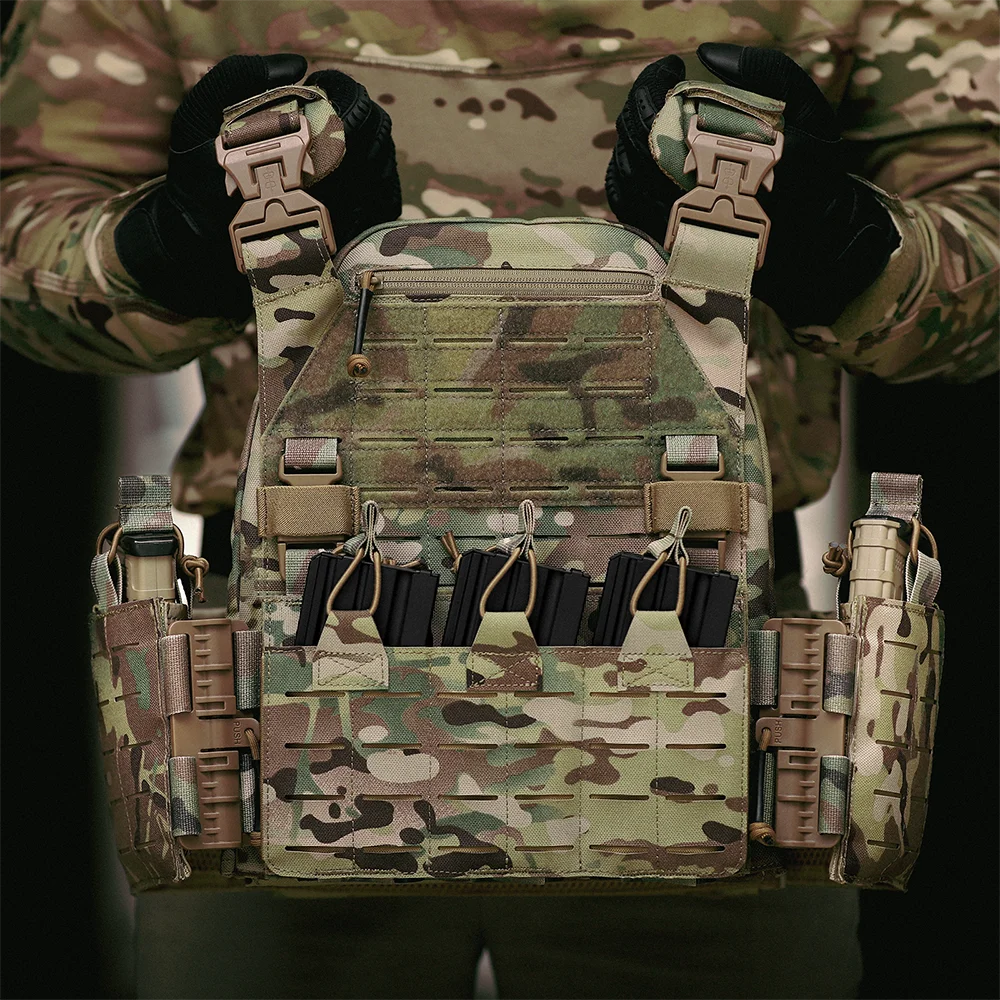 Outdoor 1000d Nylon Quick Release Tactical Vest Multi-purpose Molle ...