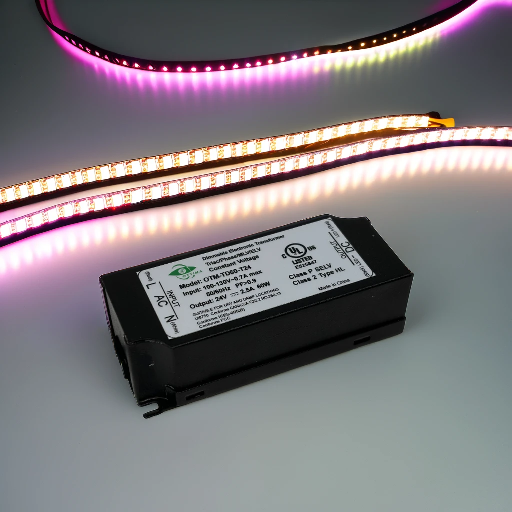 UL LED Transformer AC 100-130V to DC 12V 24V LED Lighting Driver 60W 96W for LED Strip