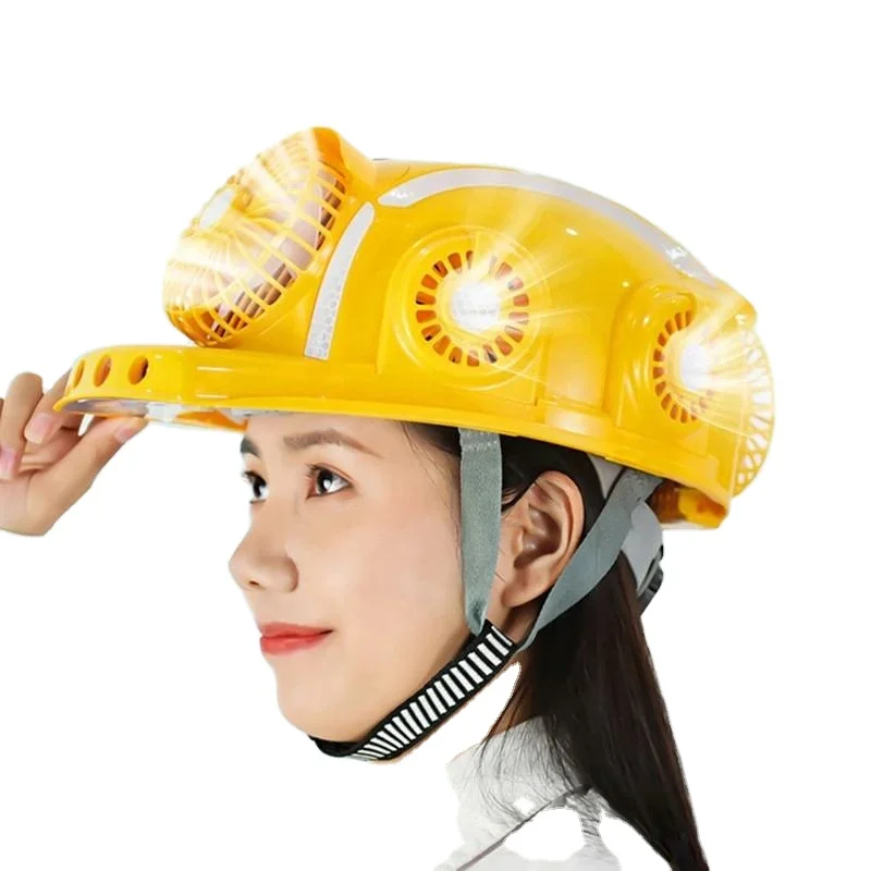2024 New Solar Fan Helmet Sunscreen Cooling Air Conditioning Hat Functional  Head Protection