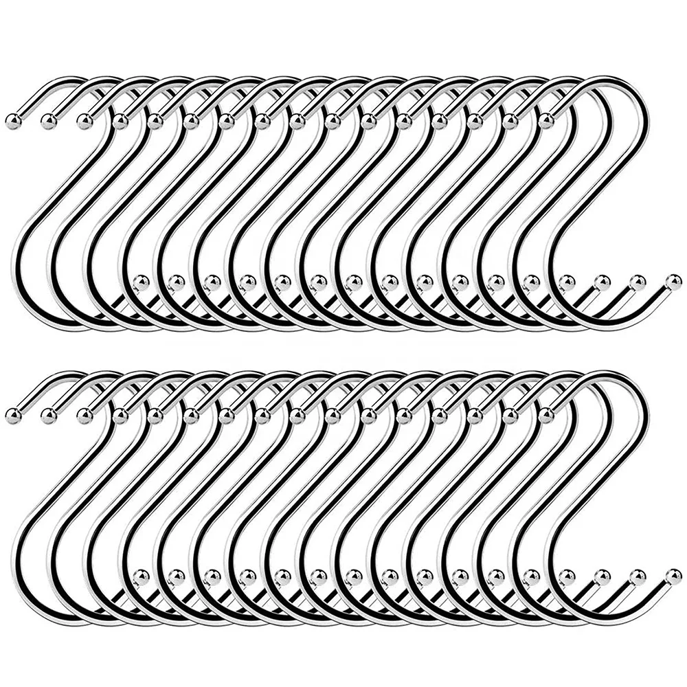 Sliver Metal Hook Round s Type Hooks,stainless Steel Small Metal Twisted s Hook Stainless Steel,s Hooks