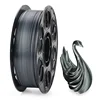 Seda Doble Color Negro Plata