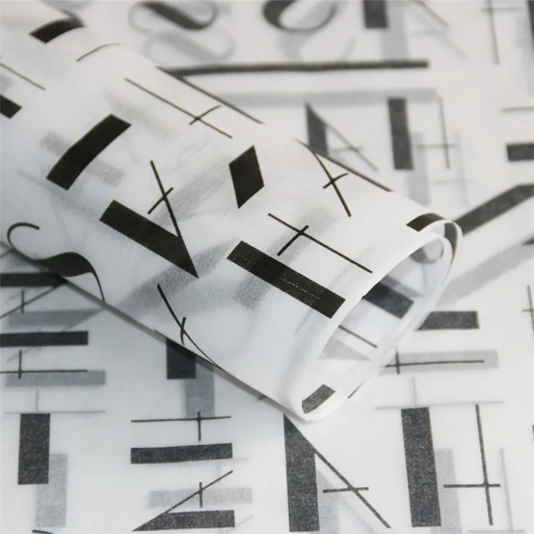 Белая салфетка 17 г/кв. М с черной печатью