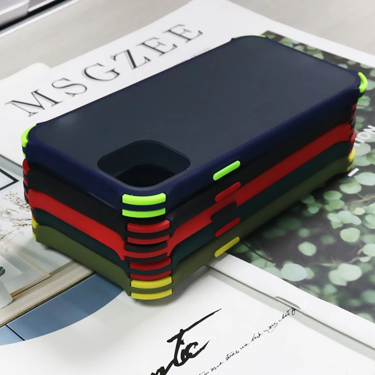new design slim shockproof frosted clear 2 in 1 TPU PC cell phone case For IPhone 13 pro max mini