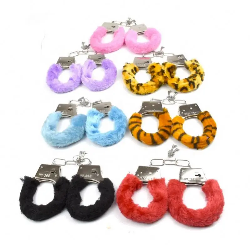Plush Handcuff Sex Games Fetish Metal Stainless Steel Fur Bdsm Bondage  Restraints for Women Sexy Handcuffs Couple Adult Sex Toy