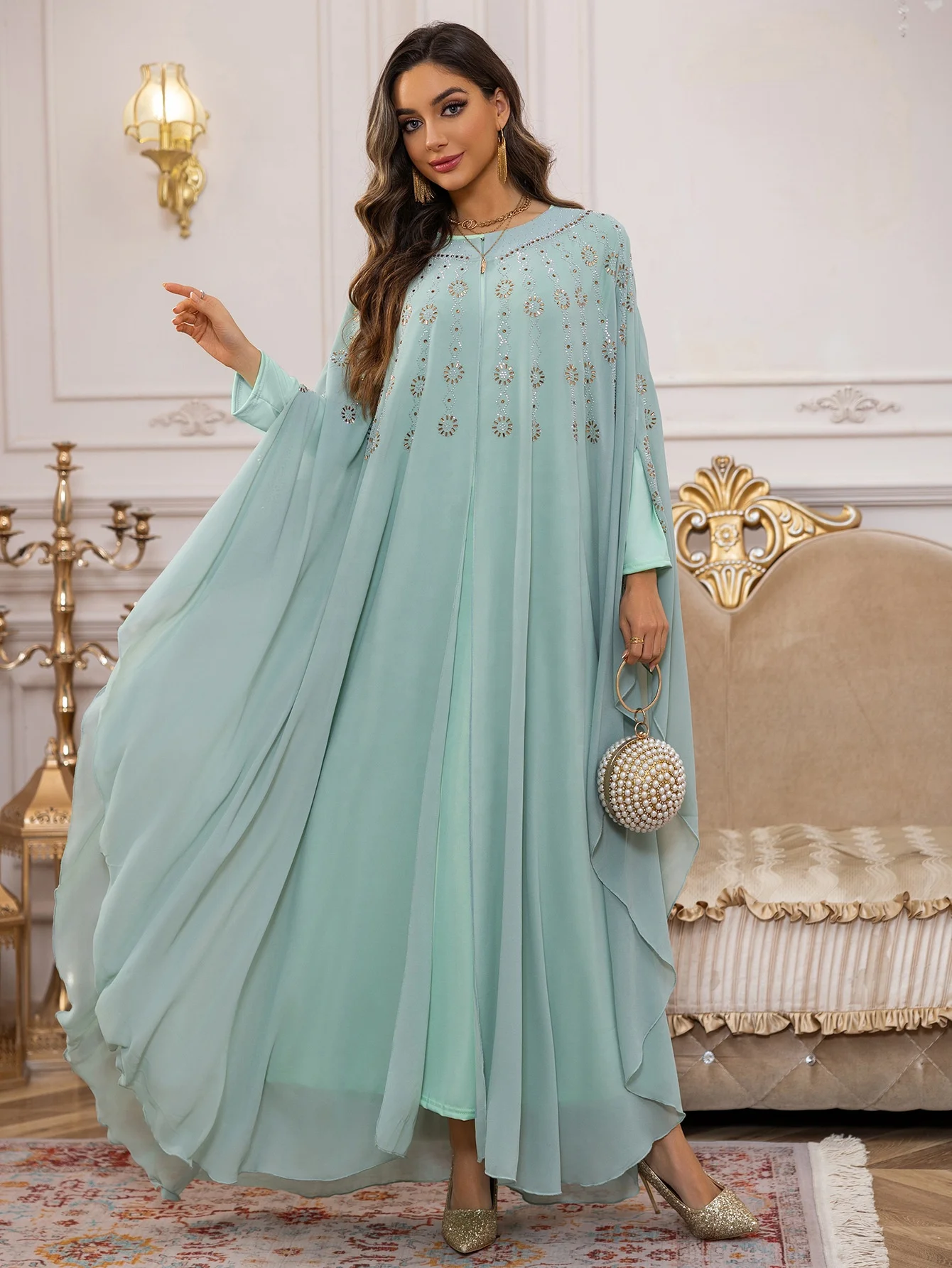 sachin and babi light blue dress Chiffon Wedding Dresses - Bridal Gowns