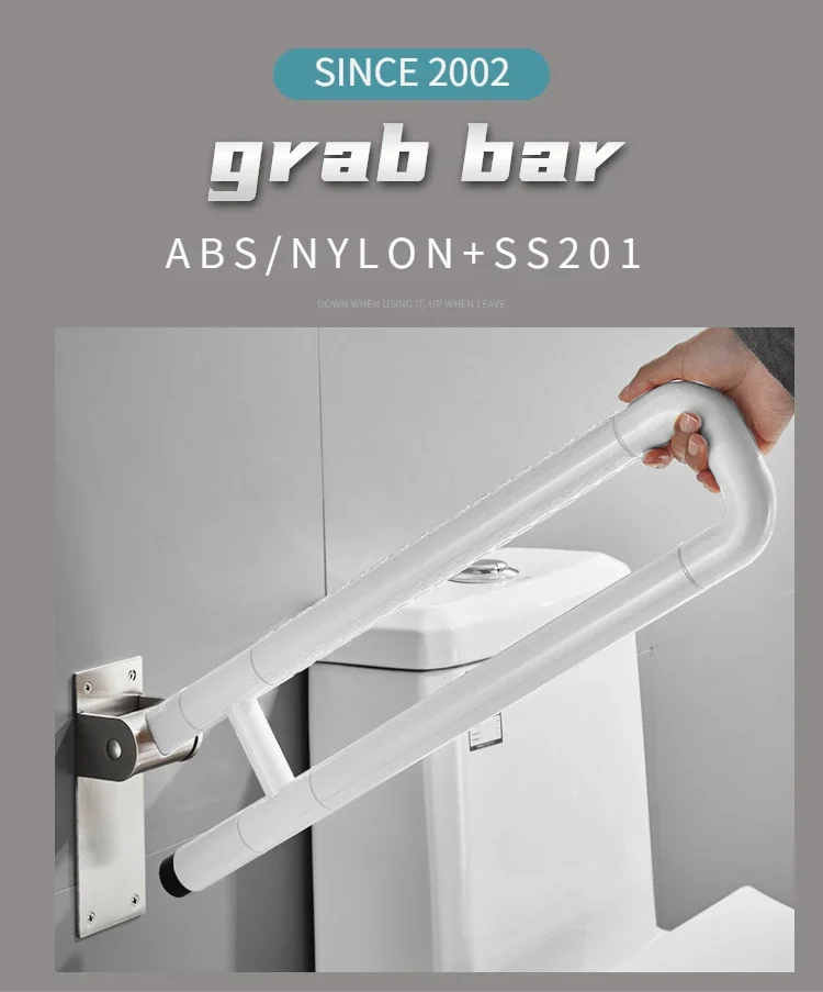 Disabled Safety Elderly Handrail Wall Mounted Grab Bar Toilet Mounting Kit Hand Rail Support