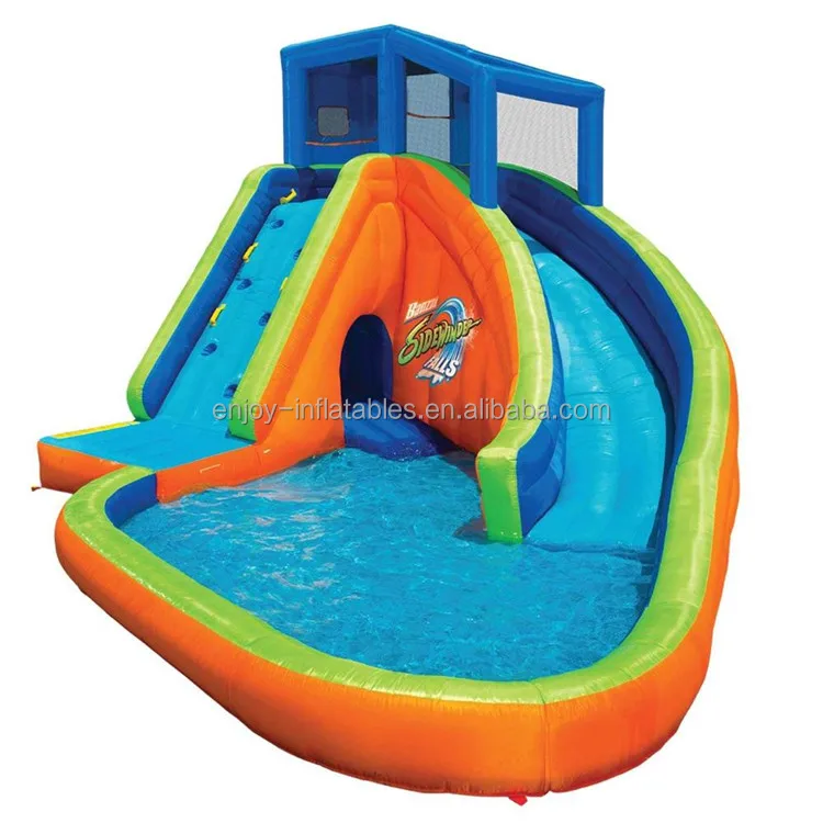 Kids Lovely Cheap Small Pool Sidewinder Falls Inflatable Water Park