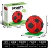 Red football building blocks