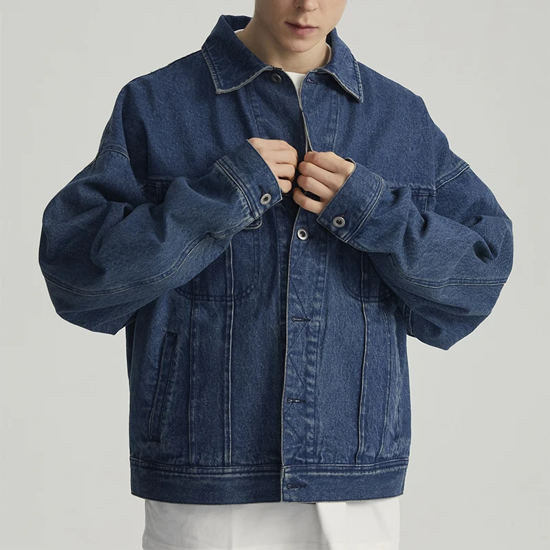 Ppsnabha Denim Jacket Size Oversized Jeans Windbreaker Custom Men
