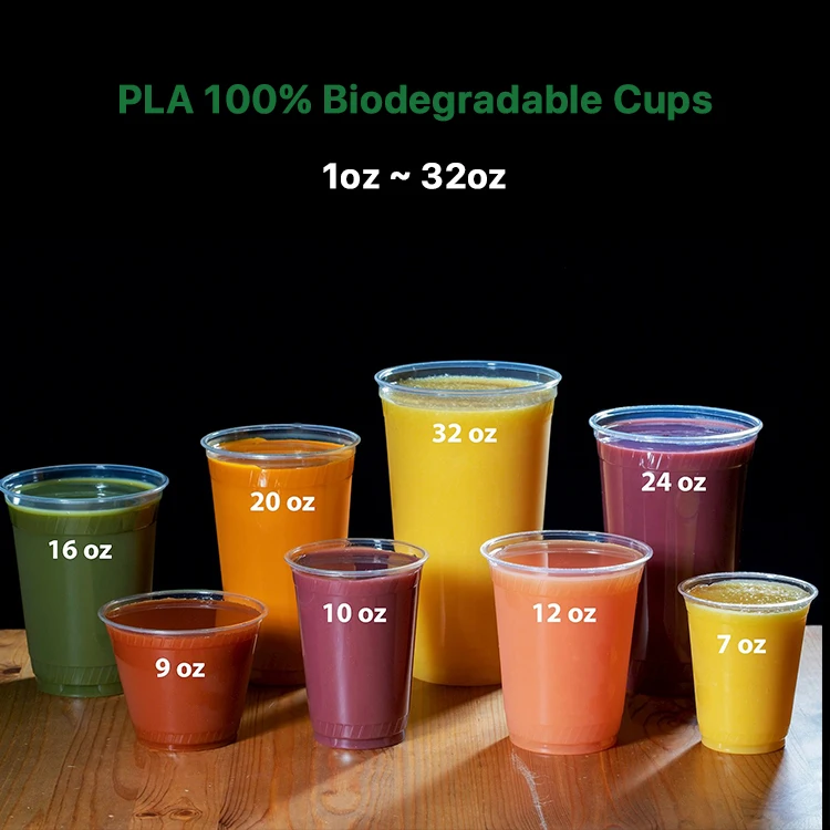 OEM Service - PLA Clear Cups for Iced Drinks - Biodegradable