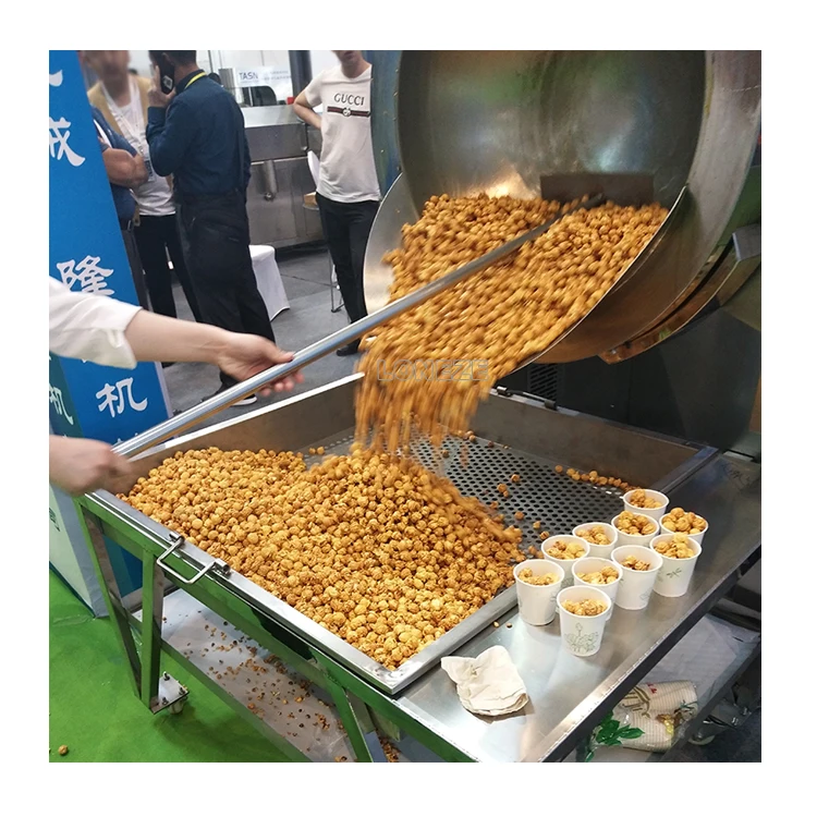 High Capacity Automatic Industrial Popcorn Making Machine Mushroom Gas Popcorn Machine for Sale