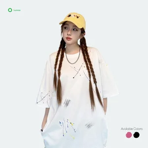 New Summer Unisex Crew-Neck Solid Printed Knitted Breathable Regular Sleeve Sporty Comfortable Loose Fit Garment Dyed Pullover