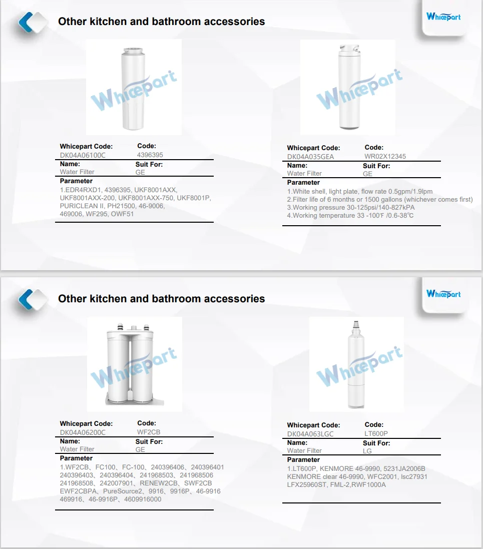 A Variety Specification Size Refrigeration Water Filter Refrigerator