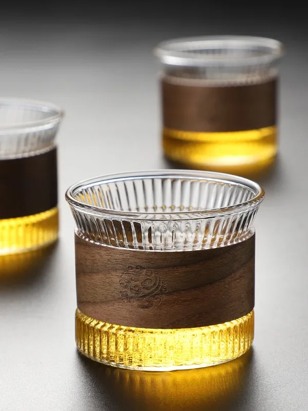 140ml Glass Kung Fu Tea Cup Thickened Milk Wine Juice Coffee Mug Mini ...