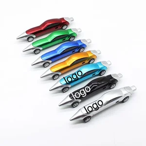P4957 Custom Ballpoint Pen Novelty 1.0mm Plastic Advertising  Racing Car Shaped Promotional Office School Custom Ball Pen