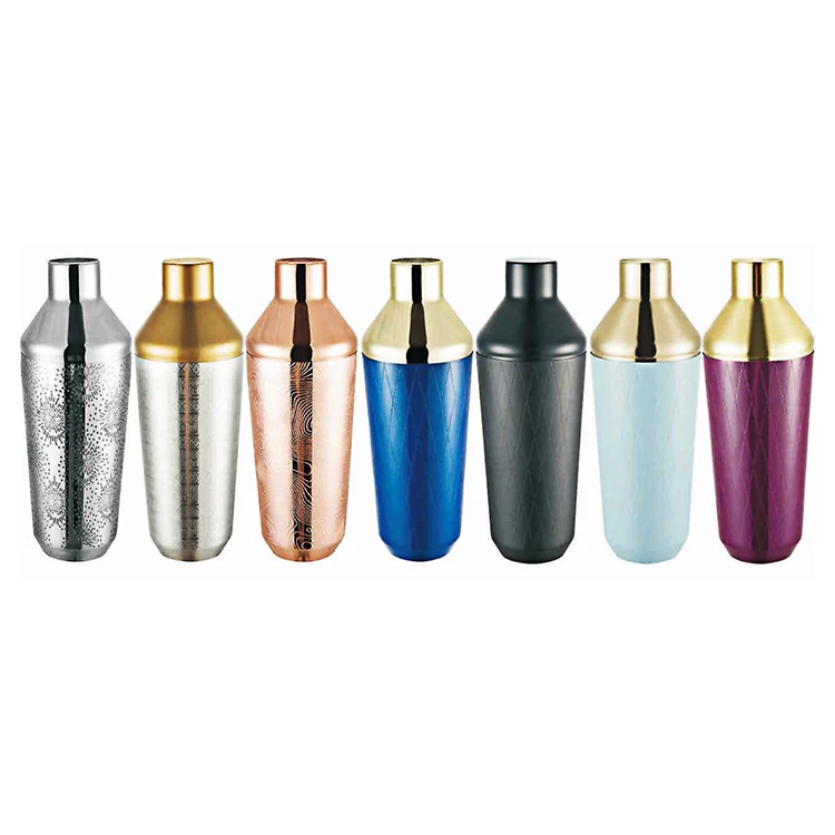 Factory 1000ml Pub Bartender Alcohol Stainless Steel Barware Martini Boston Black Silver Gold Bar Tools Kit Shaker Cocktail