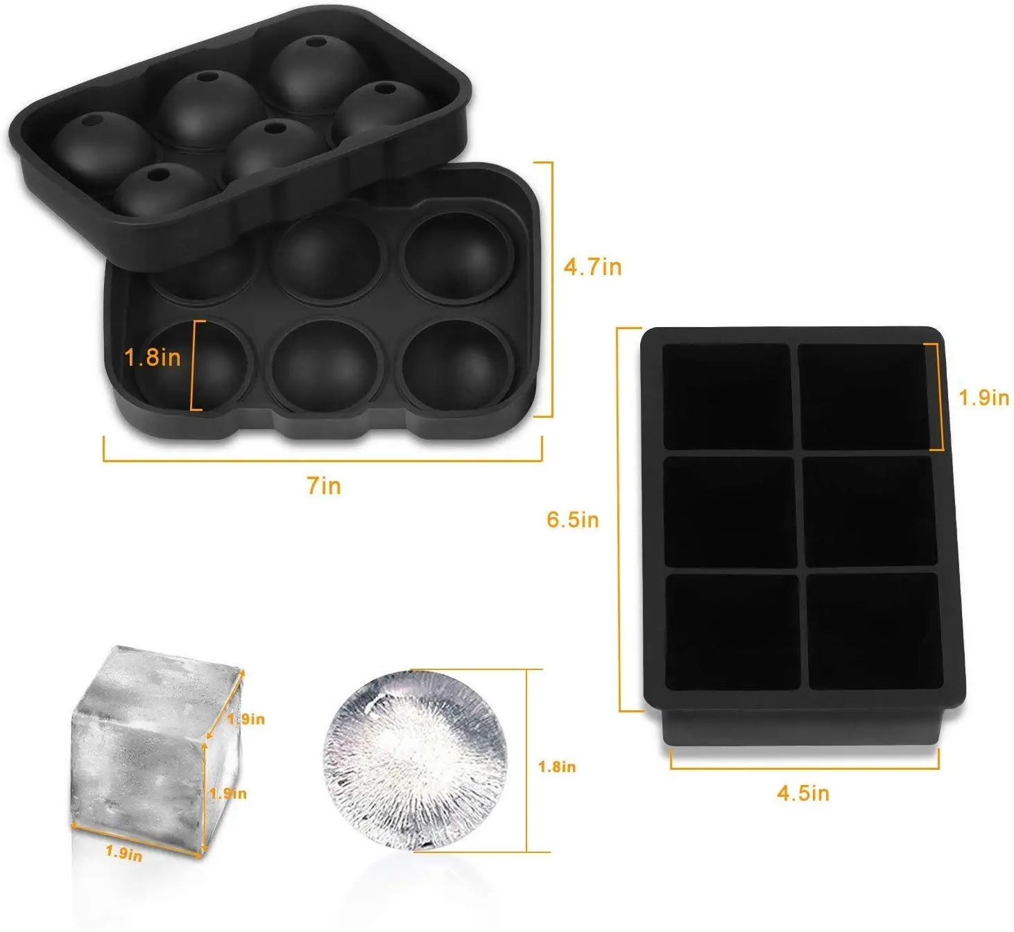 Combo Set of 2  Silicone Ice Form