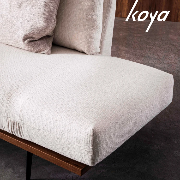 Morden Latest Design Asian Style Sectional Fabric Italian Sofa with Adjustable Armrest and Coffee Table