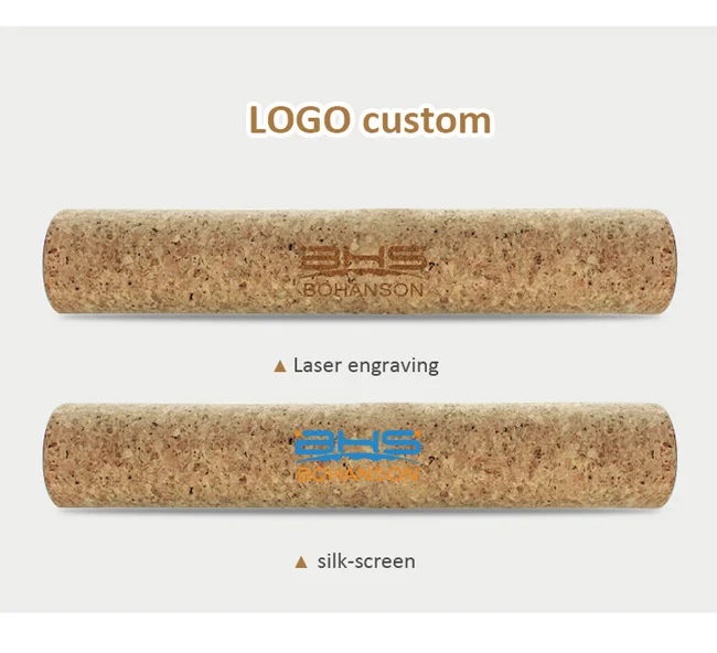 Custom Private Label Recycled Double Layers Eco Friendly Natural Cork TPE Yoga Mat