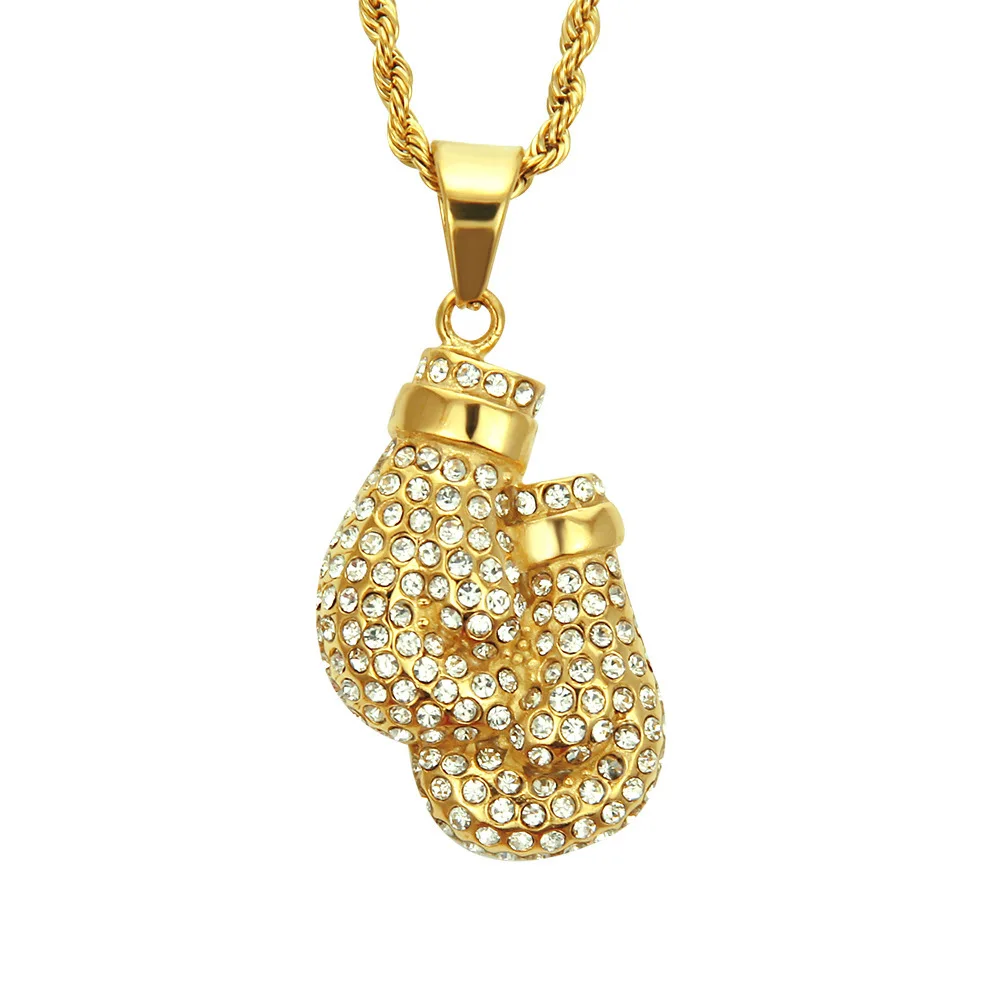 Fitness Crystal Plated Gold Boxing 