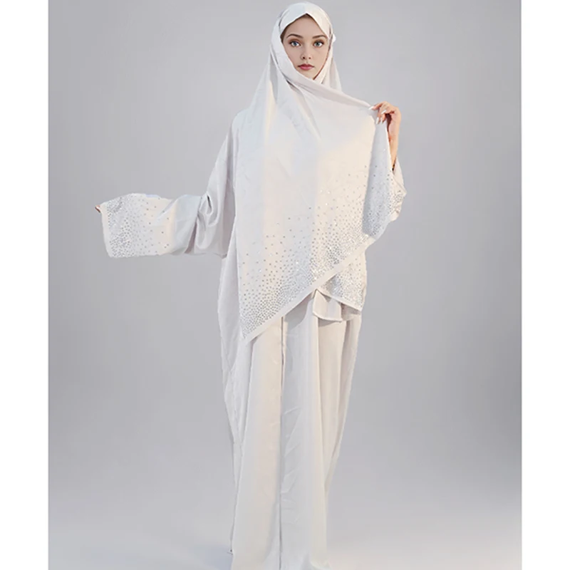 2025 Elegant Modest Handmade Open Kimono Abaya Luxury Dubai Islamic Dress for Women for Eid Turkey Traditional Muslim Clothing