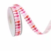 Blanco - Huellas de Manos Rosadas y Rojas - 1cm * 10 Yardas