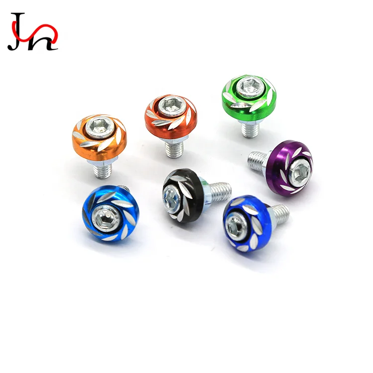 6 мм многоцветная алюминиевая прокладка модификация мотоцикла декоративная пластина шайба Шестигранная головка болт крепежные детали для номерного знака гайки