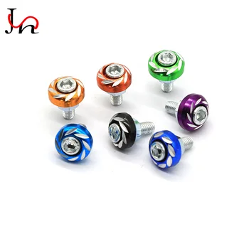 6mm multi-color aluminum gasket motorcycle modification decorative plate washer hexagon head bolt fasteners license plate nuts