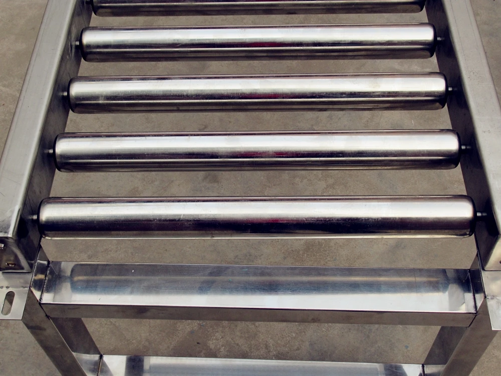 Hongrui Unpowered Zinc-Plated Steel Table Roller Conveyor For Packing Finished Product