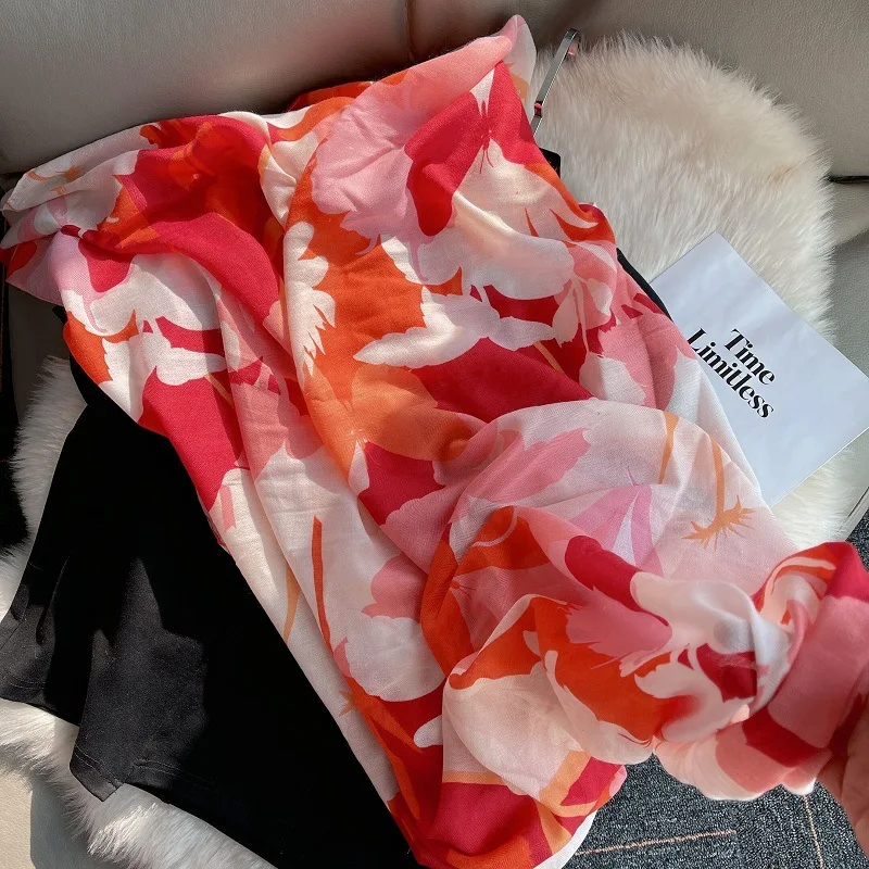 New Arrival Spring Summer Big Size Vocation Scarf Breathable Cotton Headscarf for Women