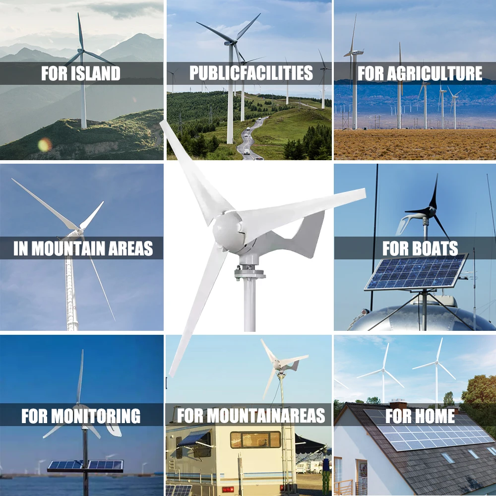 ELEGE Horizontal Axis Wind Generator Maglev Kit 12v 24v 48v 500w 800w 1000w Mini Powered Micro Turbine Wind Turbine