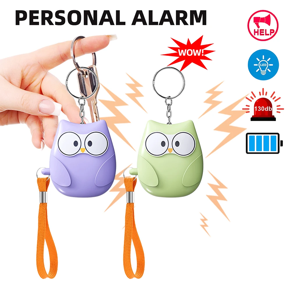 Leapiture 130dB Personal Alarm Keychain – LED Flashlight, Pull-Pin Activation, Self-Defense Safety Siren For Women, Kids, Seniors