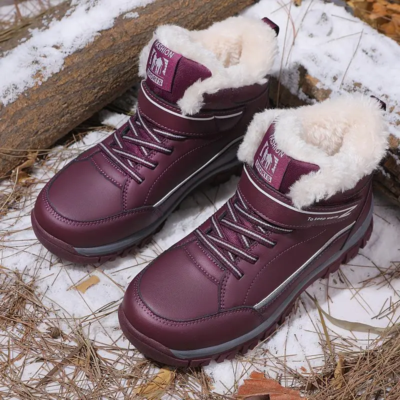 2021 Anti-Slipper deals Fashion New Moon Boot Warm Snow Boot Colorful Faux Leather Sno