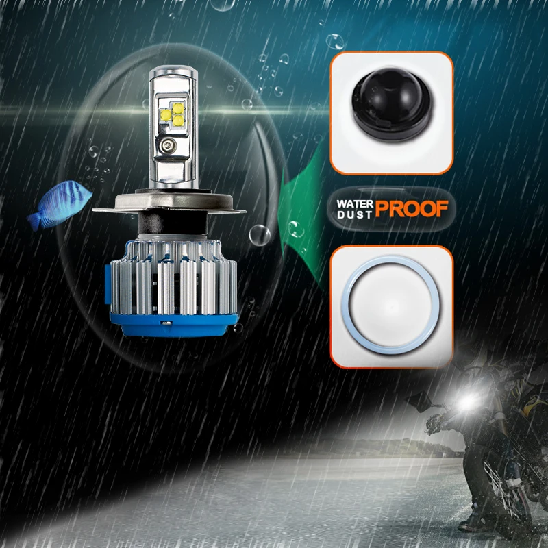 OEM система освещения для мотоцикла, мини-фара дальнего света 3500 лм Faros Turboes, светодиодная лампа H4, фара для мотоцикла, фары для мотоцикла