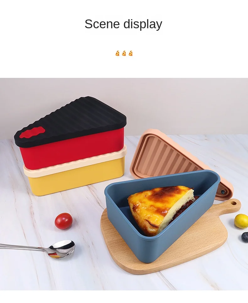 Durable Silicone Pizza Slice Storage Container Silicone Microwavable