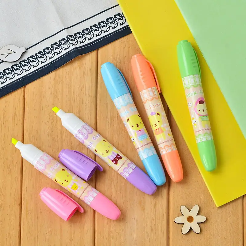 school supplies pastel highlighter cute 5pcs