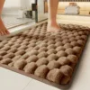 Tapis de salle de bain en mousse à mémoire de forme - Couverture complète avec dossier, marron évasé