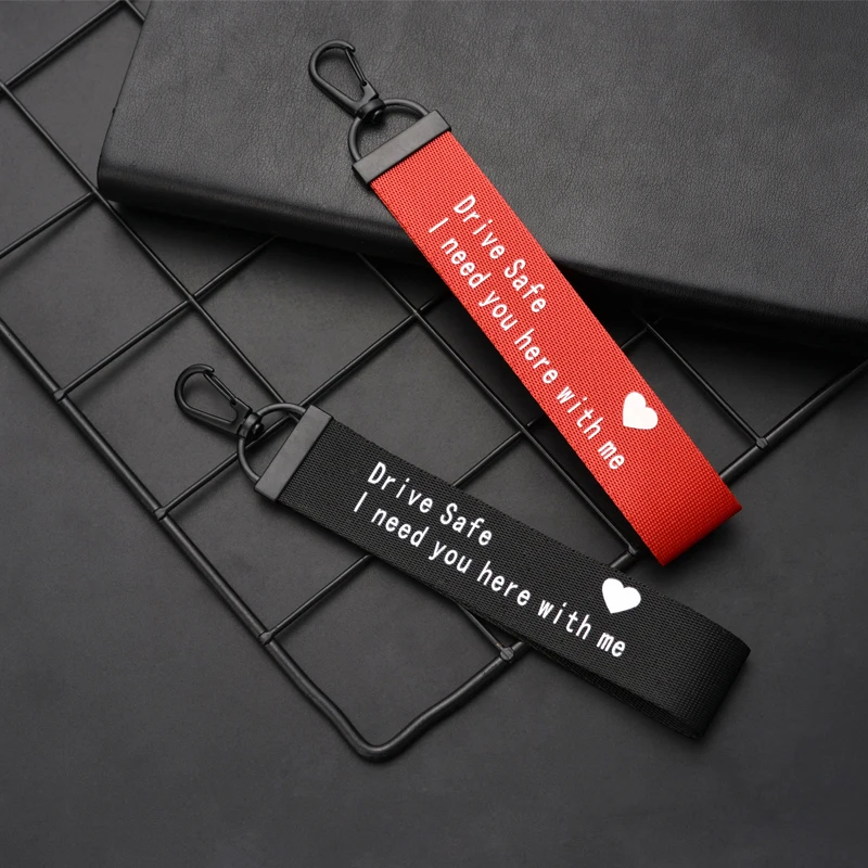 Xinxing Drive Safe Key Chain Ribbon Couples Breloczek Key Ring Boyfriend Gift Custom Keychain Father Key Chain Llavero De Regalo