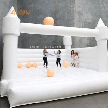 New White Wedding Bounce House Inflatable White Castle Outdoor Cheap Bouncy Jumping Castle