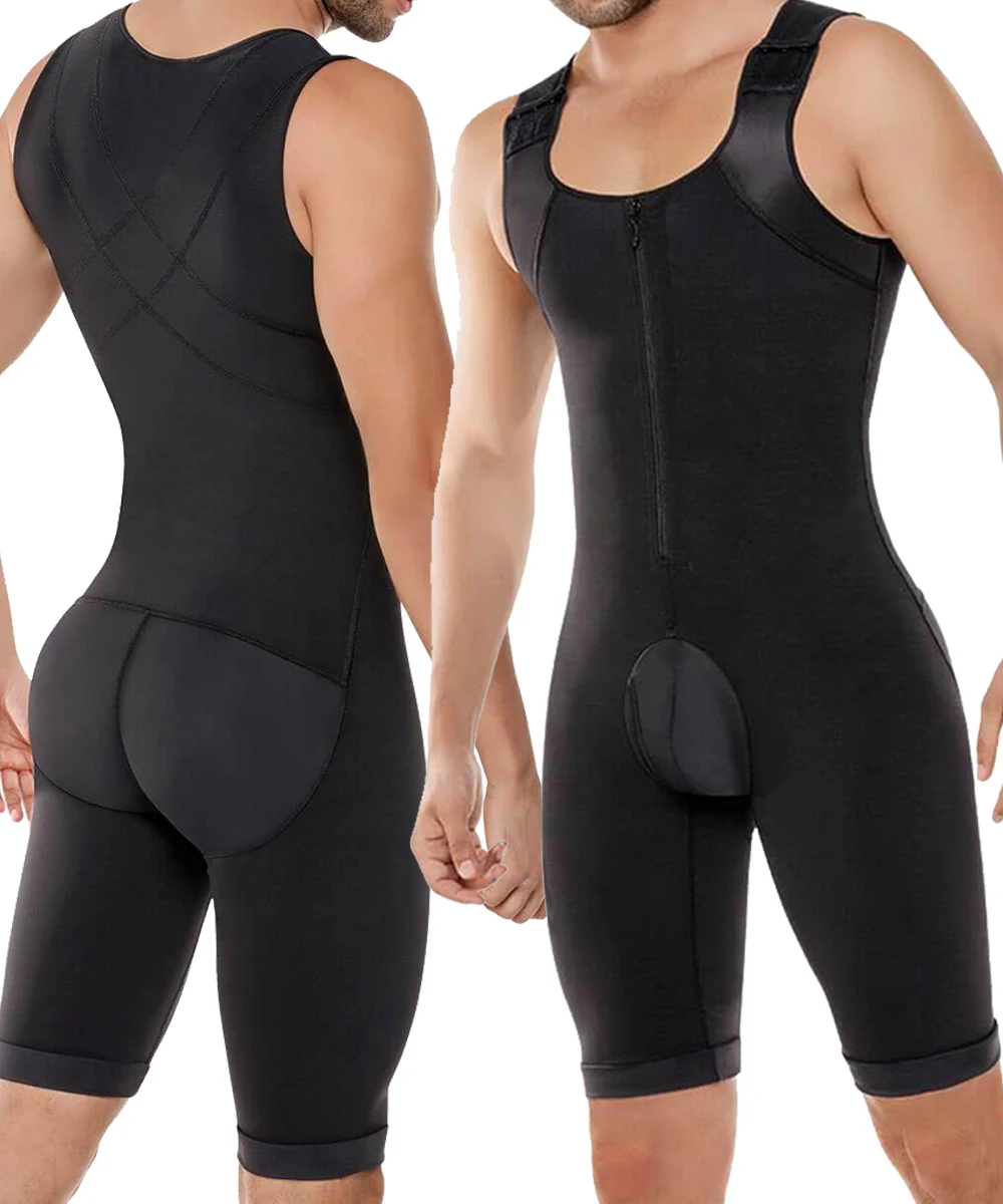 Men Shapewear Tummy Control Full Body Shaper Slimming Bodysuit