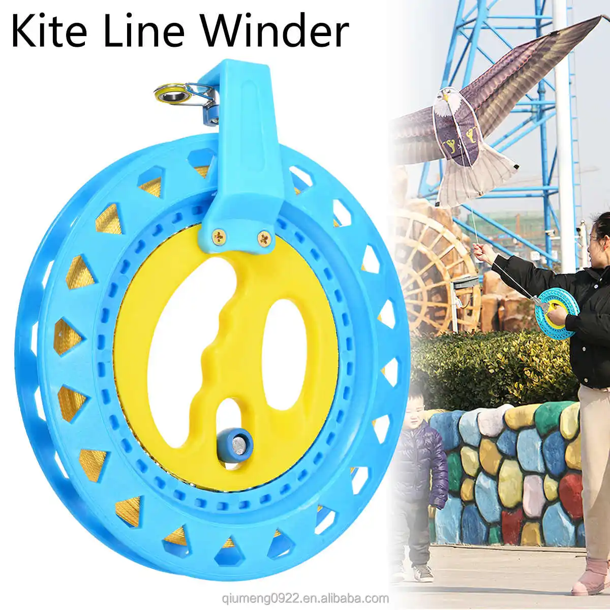 Kite Reel Winder, Kite Line Winder Winding Reel Grip Wheel Handle with