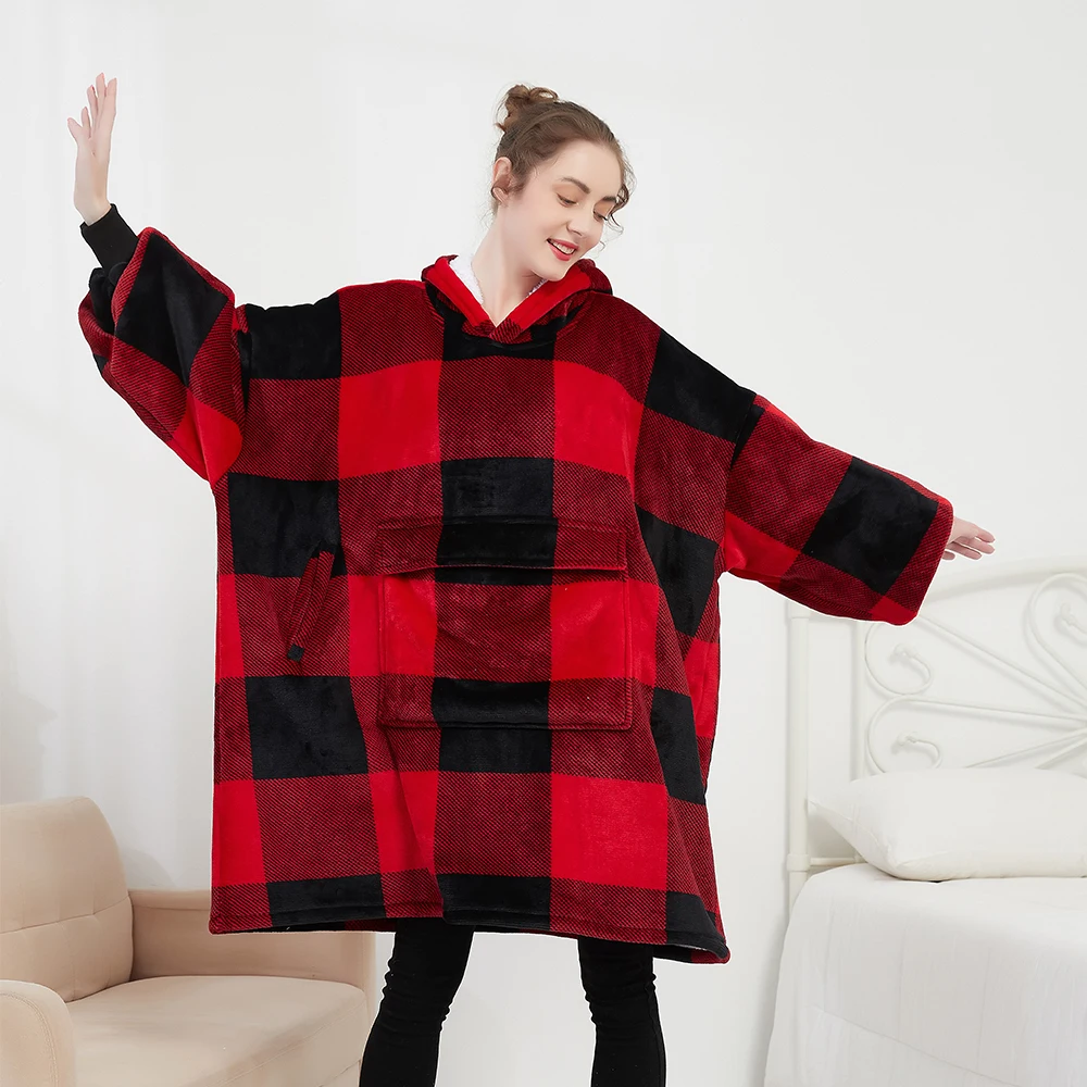Blanket Hoodie Kuschel Sweatshirt Damen Cozy-Fleece XXL