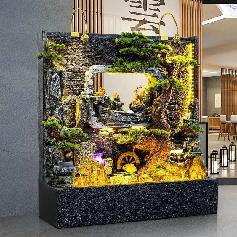 Outdoor Light Curtain Wall Rockery Mountain Picture Garden Decorative