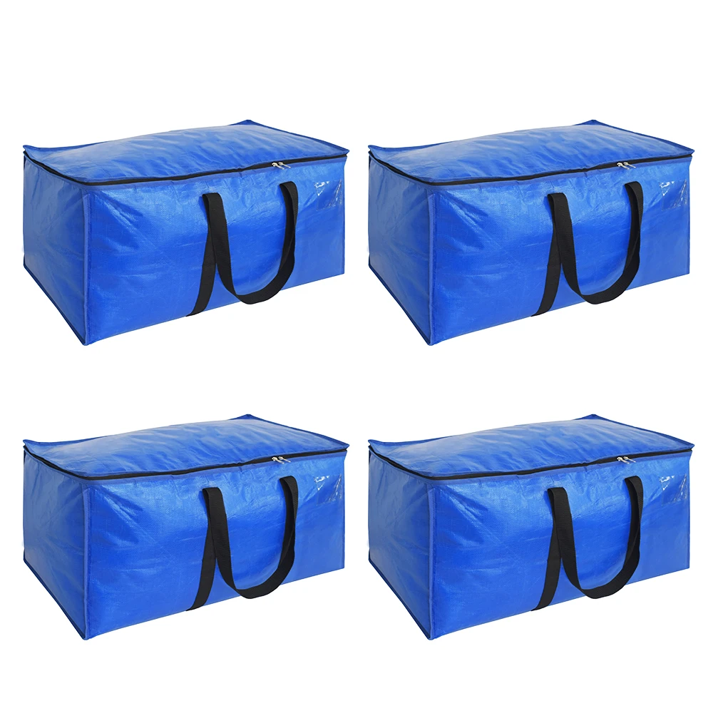 Heavyduty Storage Tote 6 Pack Extra Large Moving Bags With Zippers & Carrying Handles For Space