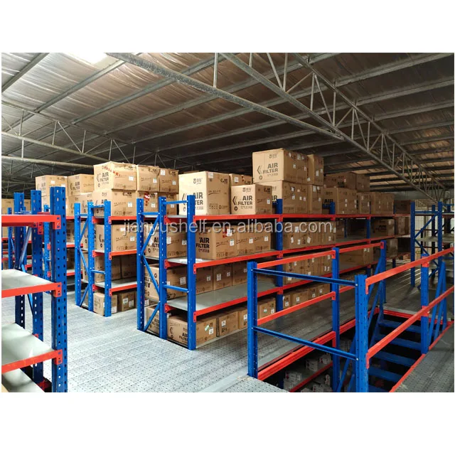 Customized High Load Capacity Warehouse Storage Rack Second Floor Mezzanine Heavy Duty Steel Mezzanine Floor