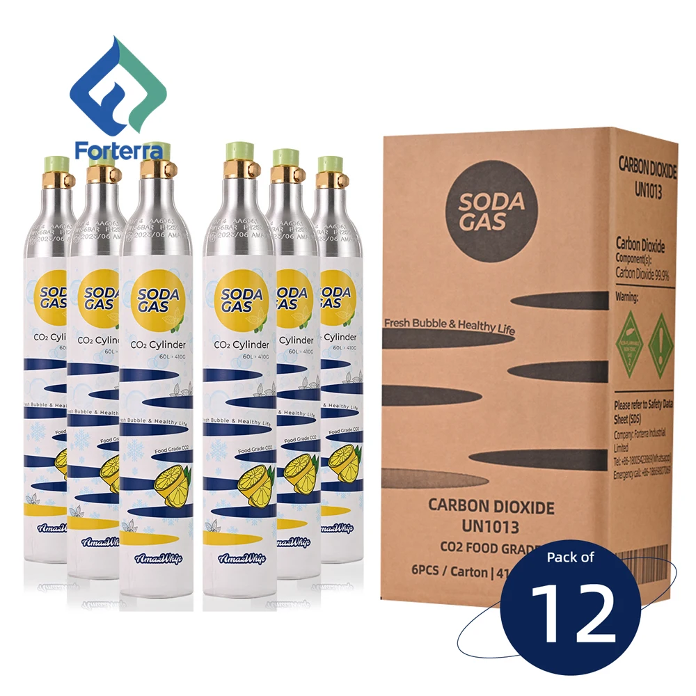 0.6L Aluminum CO2 Gas Bottle for Soda Water Maker - ISO Standard