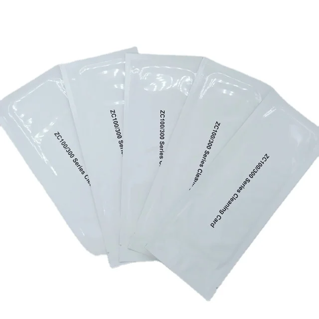 5 Cartes De Nettoyage Zebra ZC100, ZC300 - Kit Entretien Imprimante - Réf 105999-311