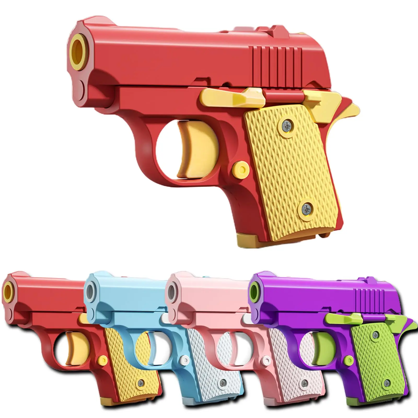 卸売カラフルな3Dプリントフィジェットおもちゃの銃部品重力