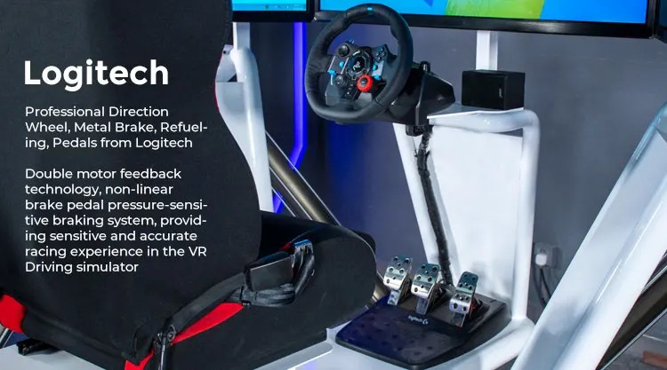 Three Screen Car Driving Simulator Driving School Equipment